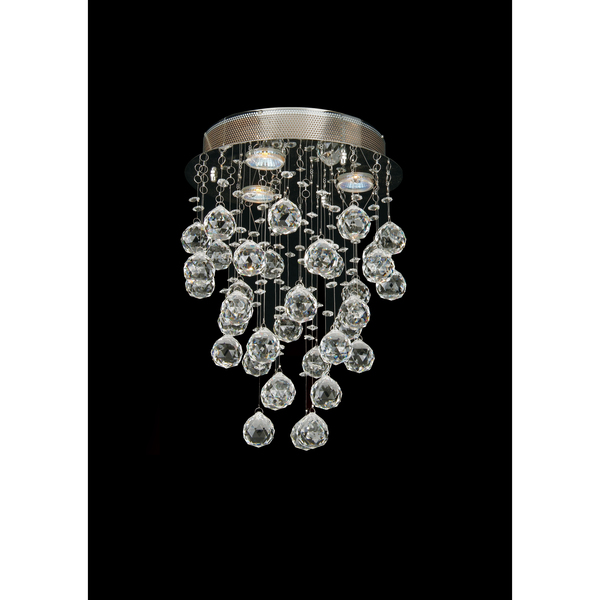 Bethel 3 Light Clear Crystal Lighting Fixture Gu10 50W LX03